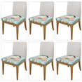 thumbnail image 2 of Gaeub White Bunny Bottom And Easter Eggs Square Chair Seat Covers, Stretch Fitted Printed Chair Seat Cushion Cover for Kitchen, Office - One Size, 2 of 9