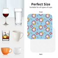 thumbnail image 6 of Pofeuu Gnome Pool Party Print Coasters for Drinks, 4Pack PU Leather Coasters, Bar Drink Coasters for Tabletop Protection, Furniture from Damage-Square, 6 of 6