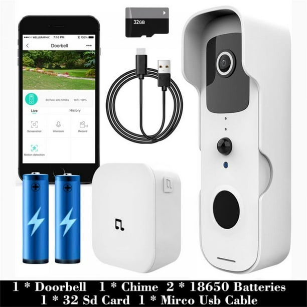 WiFi Ring Smart Doorbell Smart Home Wireless Security Camera Video Door