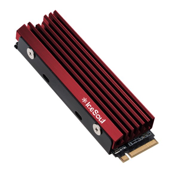 FinalCool IceSoul 08 Dissipateur Thermique M2 NVME NGFF 2280 SSD Refroidisseur de Disque Dur à Semi-Conducteurs Rouge