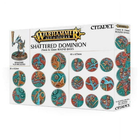Shattered Dominion - 25 & 32mm Round Bases (70) New