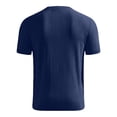 thumbnail image 4 of Lumtrix Men'S T-Shirts Short Sleeve Knit Shirts Casual Crewneck Ribbed Dress Casual Tee Shirt Navy M, 4 of 5