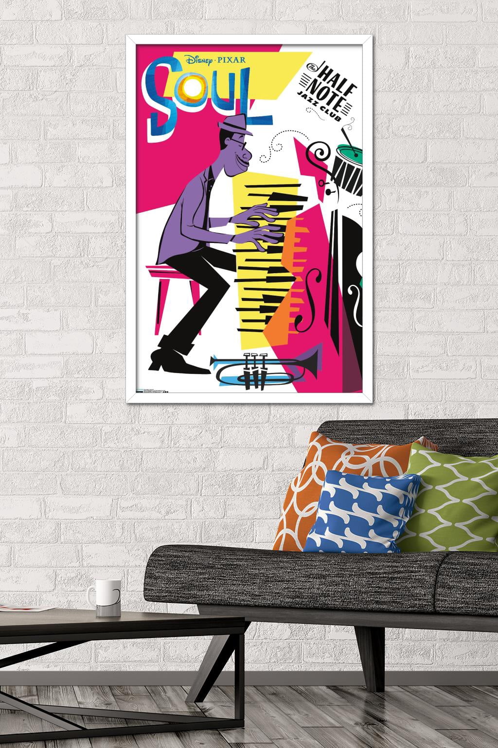 Disney Pixar Soul - Half Note Wall Poster, 22.375" x 34", Framed