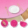 thumbnail image 4 of Pink Gradient Leopard Print Round Fitted Tablecloth with Elastic Edge,Dining Table Cover Waterproof,Outdoor Round Tablecloth for Camping,Dining,Indoor and Outdoor, 4 of 7