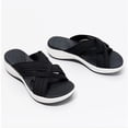 thumbnail image 3 of Xinyolin Women Cross Strap Open Toe EVA Wedge Platform Sandals Slippers for Daily Life, 3 of 8