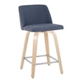 thumbnail image 4 of Toriano Counter Stools for Kitchen Counter, Counter Height Chairs, Bar Stools Set of 2, Counter Height Stools, Counter Height Chairs, Bar Stools For Kitchen Island (Blue Fabric), 4 of 6