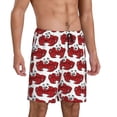 thumbnail image 2 of Pofeuu Cute Red Crab Print Men's Soft Woven Elastic Waistband Sleep Pajama Short-4X-Large, 2 of 6