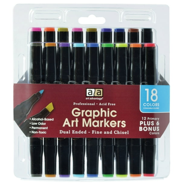 Art Advantage 18 Color Graphic Art Marker Set