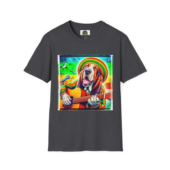 Basset Hound Rasta Dog Playing Guitar