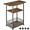 Rustic Brown, variant on Side Table with Wheels, Narrow Side Table with 3-Layer Storage Shelves, Slim Nightstand, Metal Frame, for Small Spaces, Living Room, Bedroom, 23.6" D x 11.8" W x 25.2" H, Rustic Brown