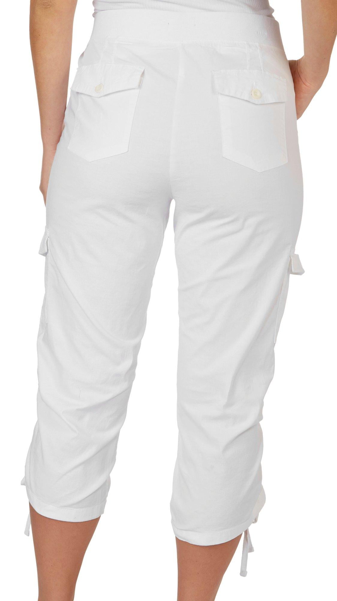 Caribbean Joe Womens Cargo Capri Small White - Walmart.com