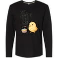 thumbnail image 3 of Inktastic The Chicks Dig Me Easter Baby Chick with Basket and Eggs Long Sleeve T-Shirt, 3 of 5