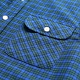 thumbnail image 3 of Dubinik Mens Short Sleeve Button Down Shirts 100% Cotton Plaid Men's Casual Button-Down Shirts with Pocket, 3 of 6
