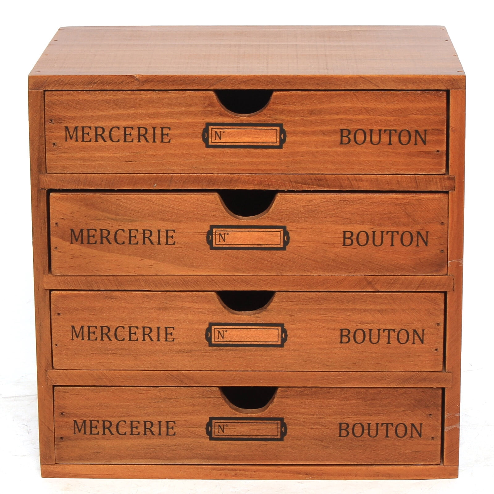 Desk Organizer with Drawers,Wooden Storage Box Drawer Organizer, 4 Drawer