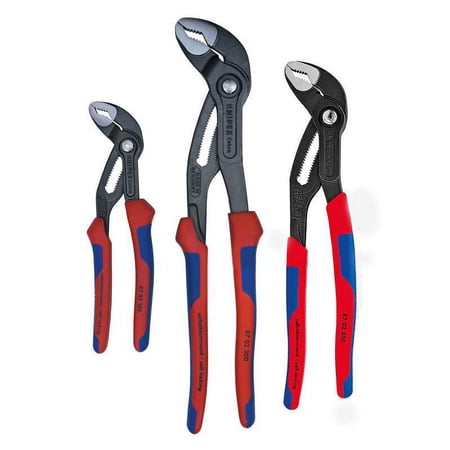 UPC: 0843221018450 | Knipex Pliers Set Cobra 3Pcs Self Gripping Jaws 9K 00 80 05 US