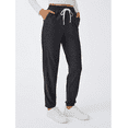 thumbnail image 5 of MLDRA Women Sweatpants Joggers with Pockets Lounge Athletic Casual Pajama Pants Fall Winter Clothes Teachers Outfits 2025 Blackgrey, 5 of 6