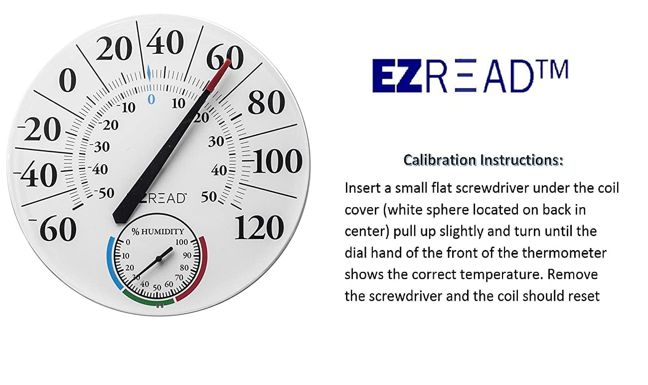 Ez Read 12in Thermometer With Hygrometer