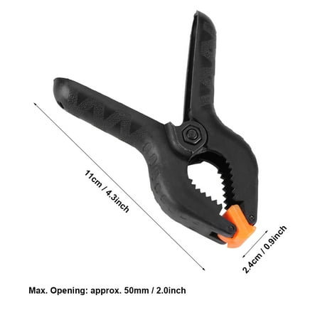 

TOPINCN 10pcs 4inch A Type Black Multifunctional Plastic Spring Clamp Clip DIY Woodworking Tool Woodworking Clamp