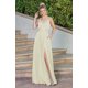 thumbnail image 1 of Vestidos de dama de honor con cuello en V y tirantes finos, vestidos de noche sin espalda sin mangas divididos, vestidos de baile hasta el suelo con bolsillos, 1 of 5