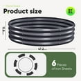 thumbnail image 4 of King Bird 4x4x1 ft Raised Garden Bed Galvanized Steel Planter Garden Box for Outdoor Gardening Vegetables Flowers Round Dark Gray, 4 of 10
