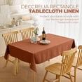 thumbnail image 2 of Decorelia Fall Waterproof Linen Table Cloth for 8ft Rectangle Table, Easy to Clean Wrinkle-Free Outdoor Tablecloth for Wedding, Party, and Camping(Oblong, 60 x 120 Inch (10-12 Seats), Burnt Orange), 2 of 15