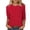 Red, variant on Kaemgyyd Valentine's Day Tops for Women Oversized 3/4 Sleeve Print Shirts Plus Size Crew Neck Tunic Tee Spring Summer