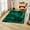Emerald Green, variant on White Faux Sheepskin Throw Rug 2x3 ft, Fluffy Shag Fur Chair Cover Small Bedside Dorm Rug Non Slip Washable