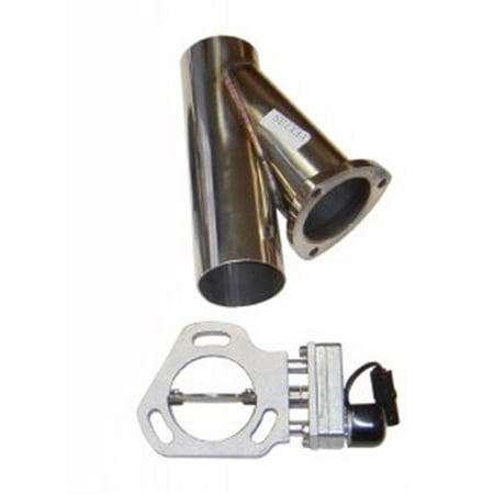 Pypes Performance Exhaust HVE13K Y Exhaust Electric Dump Cutout; 3 in.; Hardware Incl.; Natural Aluminum And 304 Stainless (Best Electric Exhaust Cutout)