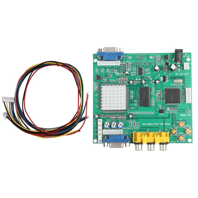 CGA To VGA Converter, Less Interference Arcade Game Adapter Board Compact Size Auto Scanning For Games Console Devices