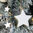 thumbnail image 2 of AuldHome Design Farmhouse Star Ornaments (12-Pack, White); Wood w/ White Enamel 2-Inch Star Christmas Decorations, Retro Vintage Enamelware Style, 2 of 8