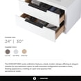 thumbnail image 3 of Fine Fixtures Kingsford Vanity 24" Wide With Drawers - White - Sink Included, 3 of 10