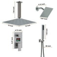 thumbnail image 6 of CASAINC 3 Function Digital Display Dual Shower Heads Single Handle 1-Spray Dual Shower Faucet 1.8 GPM with Pressure Balance Shower System in Brushed Nickel, 6 of 9