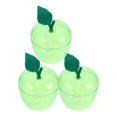 thumbnail image 4 of CIMAXIC Noël 3 Pcs Pot en Plastique Pomme de Noël avec Couvercle Pot de Rangement Sucré Pot de Rangement pour Biscuits aux Fruits Secs Contenant de Biscuits en Cube de Sucre Pot de Biscuits de Bonbons en Forme de Pomme de Noël avec Couvercle, 4 of 4