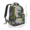 thumbnail image 2 of Pofeuu Cute Dinosaur Print Backpack for Men and Women - Basic Bookbag Casual Daypack Backpacks for College Work Travel-One Size, 2 of 5