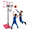 Pink, variant on 5.6–7ft Adjustable Portable Basketball Hoop with Rolling Wheels, Fillable Base Kids Youth Basketball Goal for Indoor Outdoor Backyard Use
