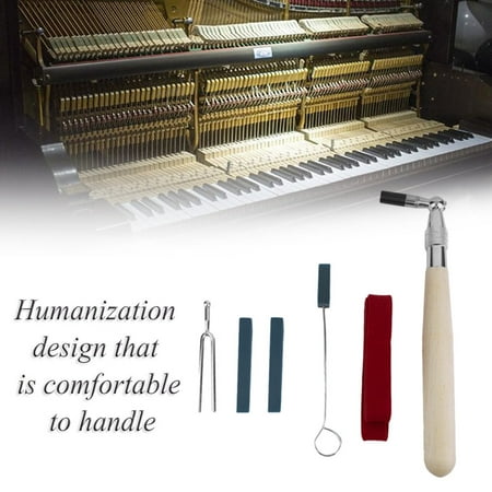 Hardwood Handle Professional 6 In 1 Piano Tuning Hammer Mute Kit Maintenance Tuning Tool Set With Bag Protable Easy Operate