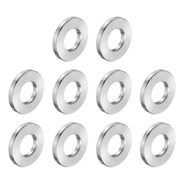 Uxcell paquete de 10 espaciadores de acero inoxidable 1/2" de diámetro x 1" de diámetro exterior x 3/16" de longitud