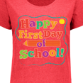 thumbnail image 4 of Inktastic Happy 1st Day of School Women's Plus Size T-Shirt, 4 of 5