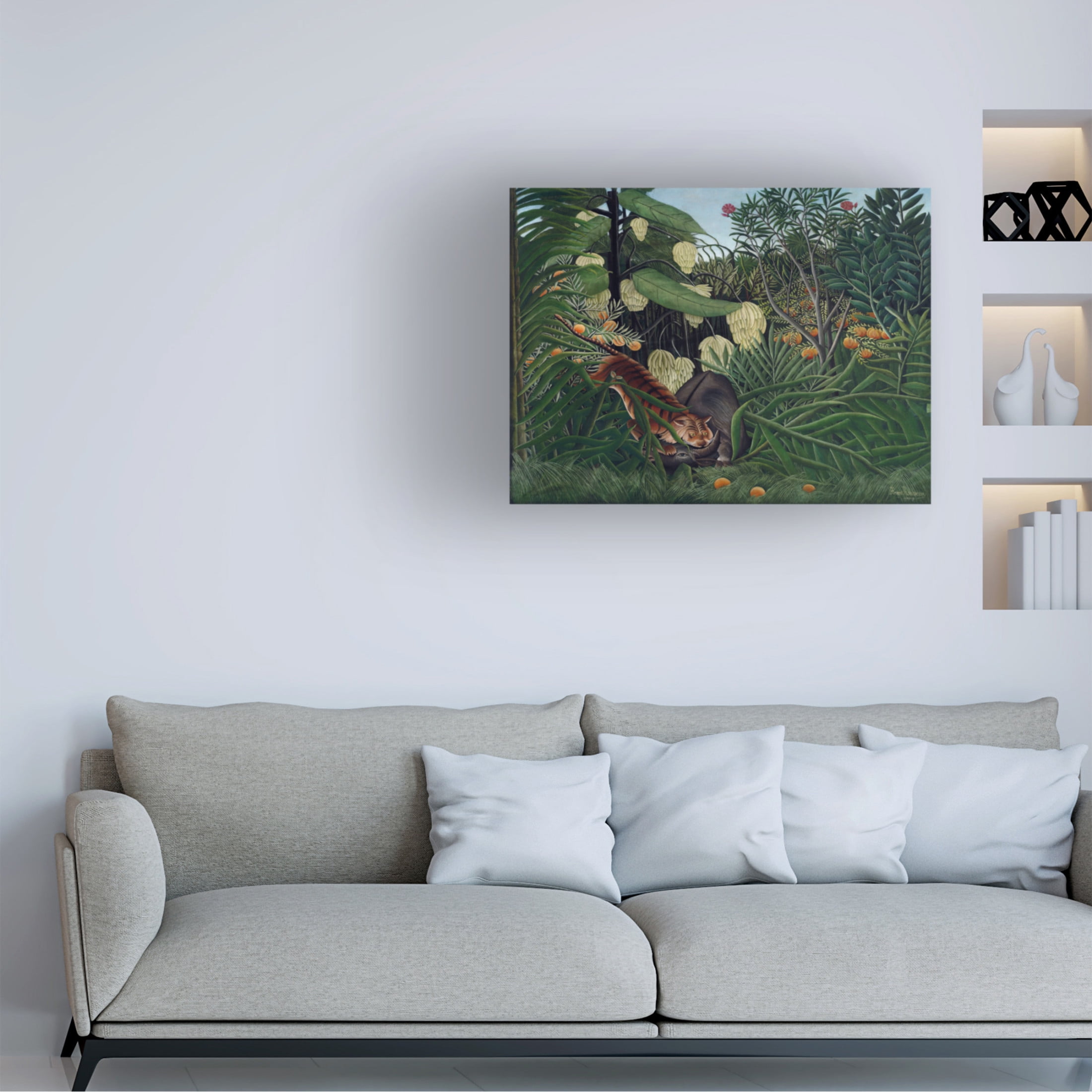 Trademark Fine Art Henri Rousseau Rousseau's Jungle I Canvas Wall Art