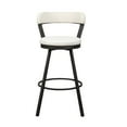 thumbnail image 2 of OakvillePark Belmar Swivel Pub Height Barstool (Set of 2), White, 2 of 6