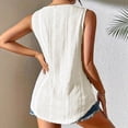 thumbnail image 7 of LNWUY V Neck Tank Tops for Women Loose Fit Plus Size Casual Trendy Sleeveless Cotton Linen Basic Tee Summer Fashion Clothes White XXXXXL, 7 of 7
