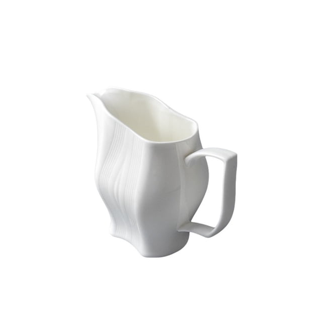 300ml Ceramic Milk Pitcher With Handle Gravy Boat For Thanksgiving, Warming Sauces, Salad Dressings, Milk