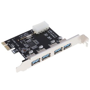 -E USB 3.0 Hub Adapter Expansion Card 4 USB Port w/4PIN Port New