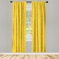 thumbnail image 2 of Ambesonne Saxophone 4-Panel Curtains, Monochrome Instruments, 56"x95", Mustard and Marigold, 2 of 4