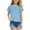 Sky Blue, variant on NOLDARES Girls' Short Sleeve Shirts Kids Crewneck T-Shirts Summer Tops Basic Tees(Sky Blue,5-6 Years)