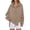 02-Khaki, variant on Women's Sweatshirts Oversized Casual Loose Button Up Henley Pullover Top High Low Split 2026 Fall Fashion Outfits Khaki Large