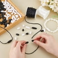 thumbnail image 3 of Breakaway Clasps for Lanyard 60pcs 24mm Black/White Bead Barrel Connector Closure Clasp Safety Clasp with 2mm x 21.8 Yard String Cord DIY, 3 of 6