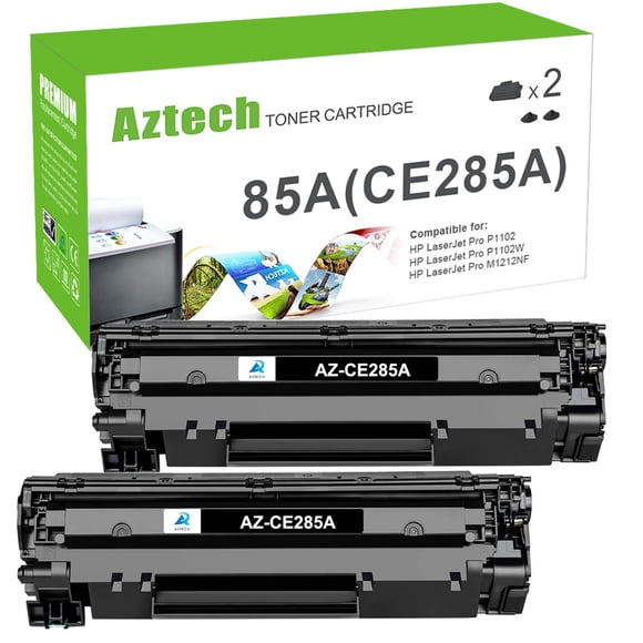 Cartucho de tóner Aztech compatible para HP CE285A 85A negro, paquete de 2