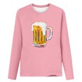 thumbnail image 4 of GERsome Women's Long Sleeve Tops Bavarian Oktoberfest Traditional National Print Casual Loose Crew Neck Shirts for Women(S-XXXL), 4 of 5
