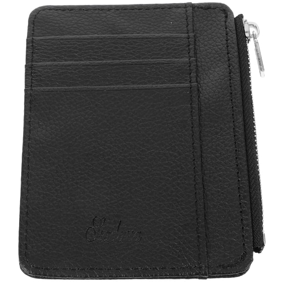 1Pcs Women's Wallet Zippered Money Pouch Bank Bag in Black for Everyday Use